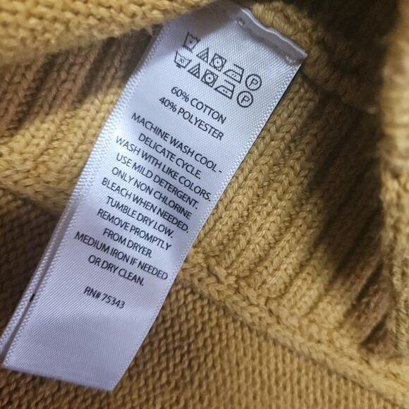 Tahari Yellow Mock Neck Sweater Size Small - Picture 4 of 5